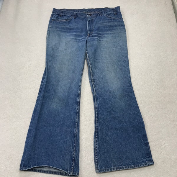 Vintage Levi's 684 Jeans Mens 36x30.5 Orange Tab Bell Bottoms Talon 70s USA Boho Bohemian Hippie