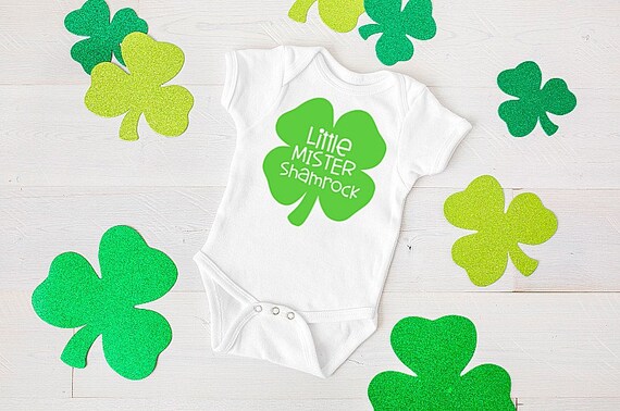 Patricks Day Body Babygrow Irlande bébé Irlandais Cadeau Personnalisé Première St