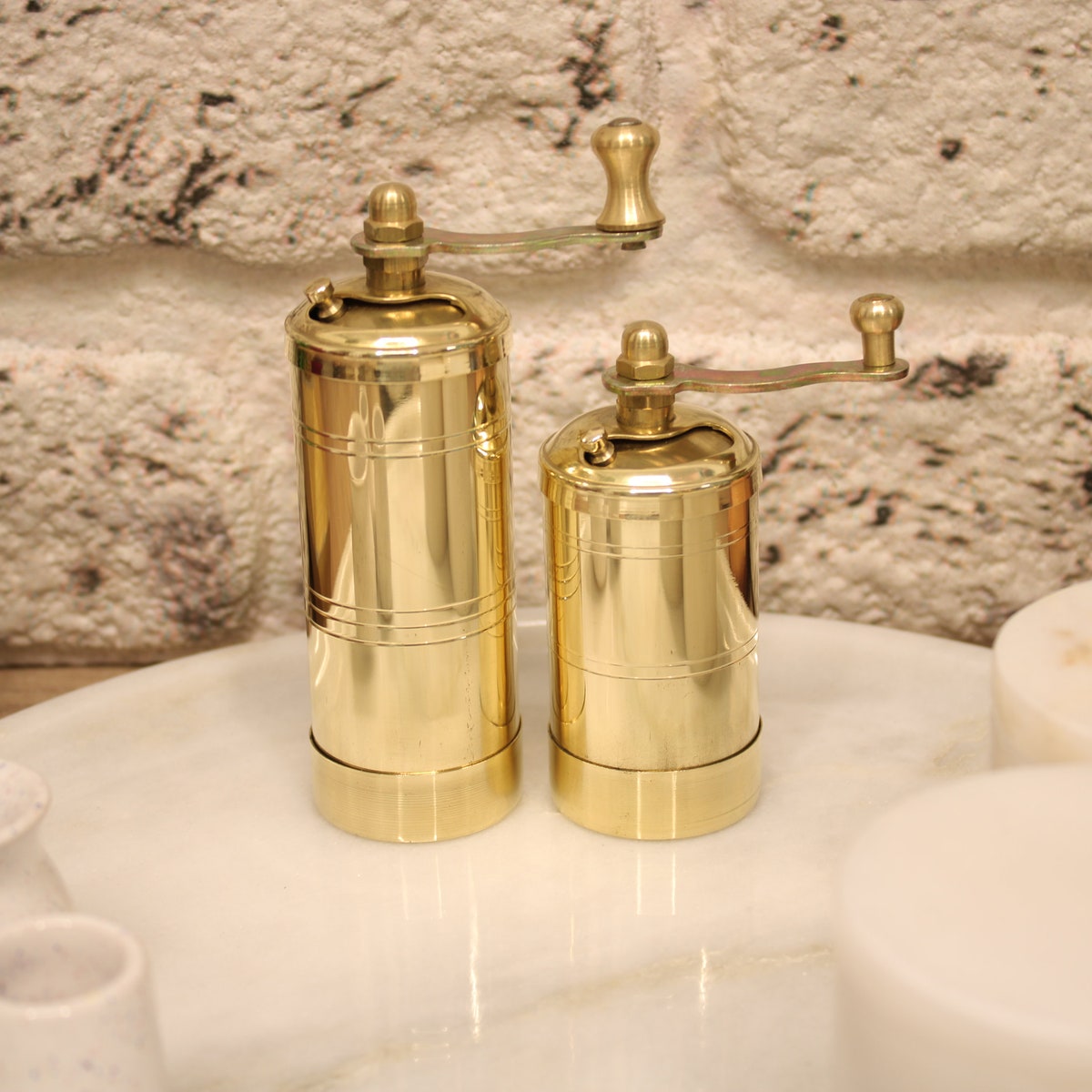 Traditional Turkish 4" Brass Pepper Grinder