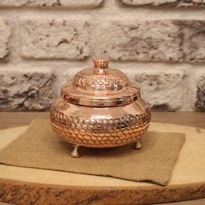 Copper Sugar Bowl Gift Handmade Turkish Decor Copper Candy Bowl Unique Home Decor Gift Traditional Crafted Delight Copper Bowl for Kitchen