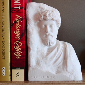 Mark Aurel Büste | Stoische Philosophie | Mark Aurel Statue Buchstütze