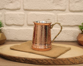 Handmade 15oz Copper Mug – Authentic Turkish Craftsmanship | Tinned Copper for Cocktails & Drinks
