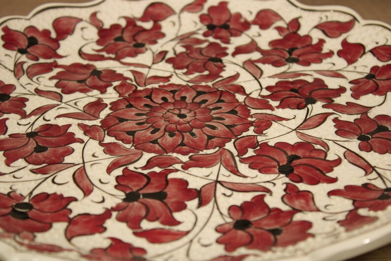 12 Turkish Tile Decorative Plate Handmade Ceramic Dish Wall Art Plates