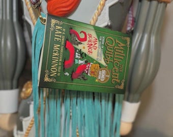 Handmade Book Carrier Purse with Bookmark | Adjustable Fringe Strap for Different Book Sizes | Unique & Funky Design