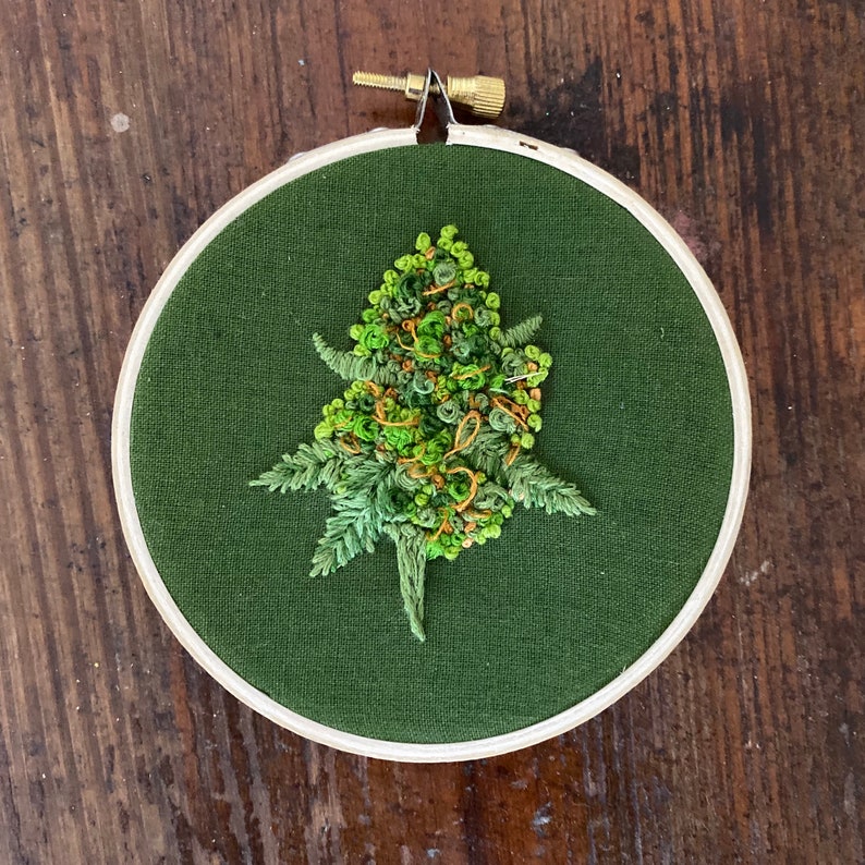 Cannabis bud jessecmault hand stitched cannabis jessecmault  etsy