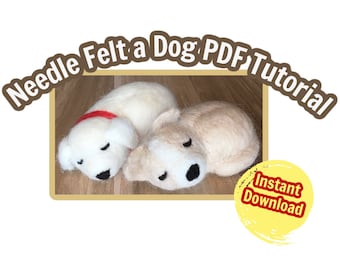 Tutorial de fieltrado con aguja para perros (PDF, descarga instantánea)