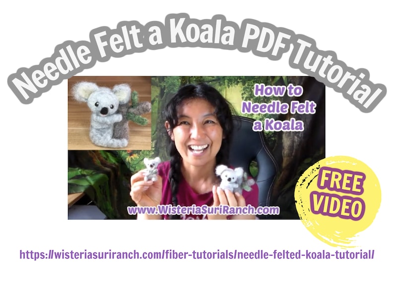 Needle Felting Tutorial Koala PDF Instant Download Etsy