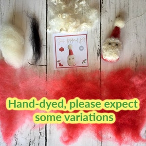 Needle Felting Kit Beginner DIY Christmas Ornament Set, Santa, Snowman, Tree image 10