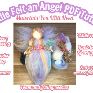 Needle Felting Tutorial Angel Fairy, PDF Instant Download, Digital Pattern image 4