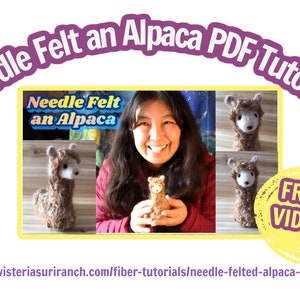 Needle Felting Tutorial Beginner Alpaca PDF Instant Download image 5