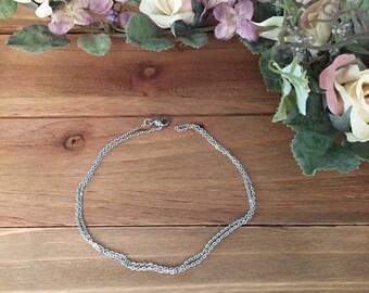 Stainless Steel Necklace Chains- Qty (2)- 20" Chain, 20" Necklace, Silver Necklace, USA, Stainless Steel Chain, Jewelry making, Silver Chain