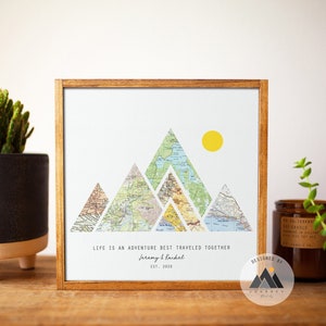 Personalisierte Hochzeits/Verlobungsgeschenke National Park Map Art | Paare benutzerdefinierte Outdoorsy Jubiläumsgeschenke für Freunde, Ehemann, Schwester, Frau.