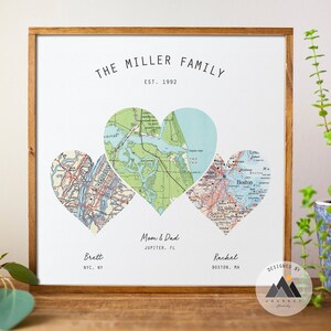 Aangepaste lange-afstandsmoederdagcadeaus voor moeder, vrouw kaartkunstdruk | Gepersonaliseerd verjaardagscadeau voor moeder van Kids | Moeder-dochter kaartkunst.