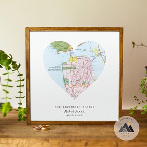 Mapa personalizado para parejas, regalos de compromiso y boda, regalo de aniversario personalizado para esposa y novia, regalo de boda para parejas.