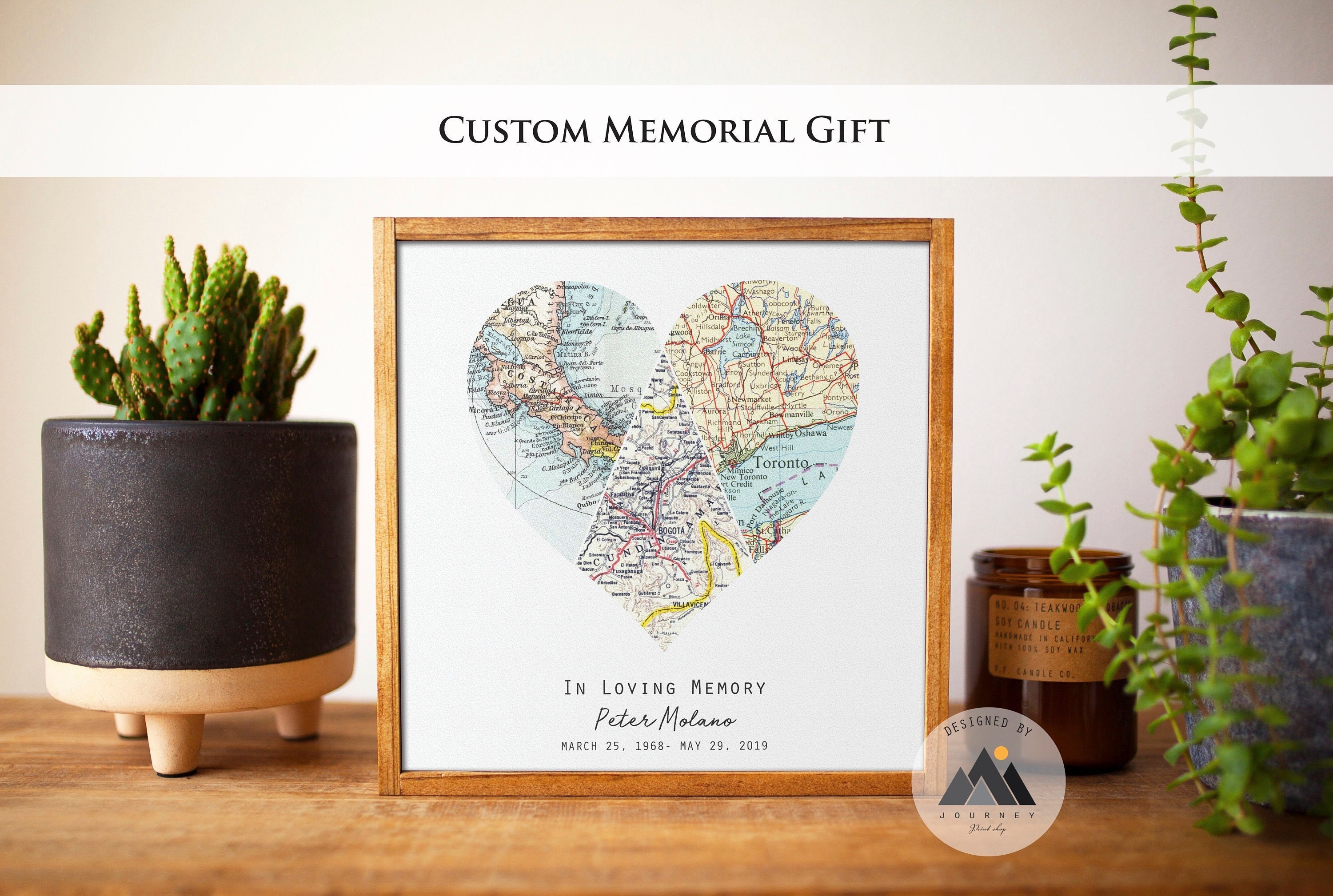 Carte Commémorative Personnalisée Imprimer Le Cadeau de Sympathie | Perte Du Père, La Mère, Des Cade