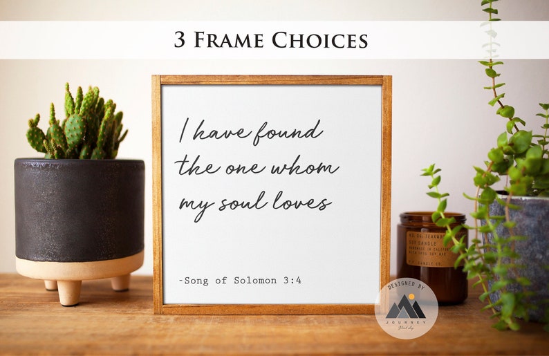 Framed Wood Scripture Wall Art Couples Engagement Gift Wood Etsy