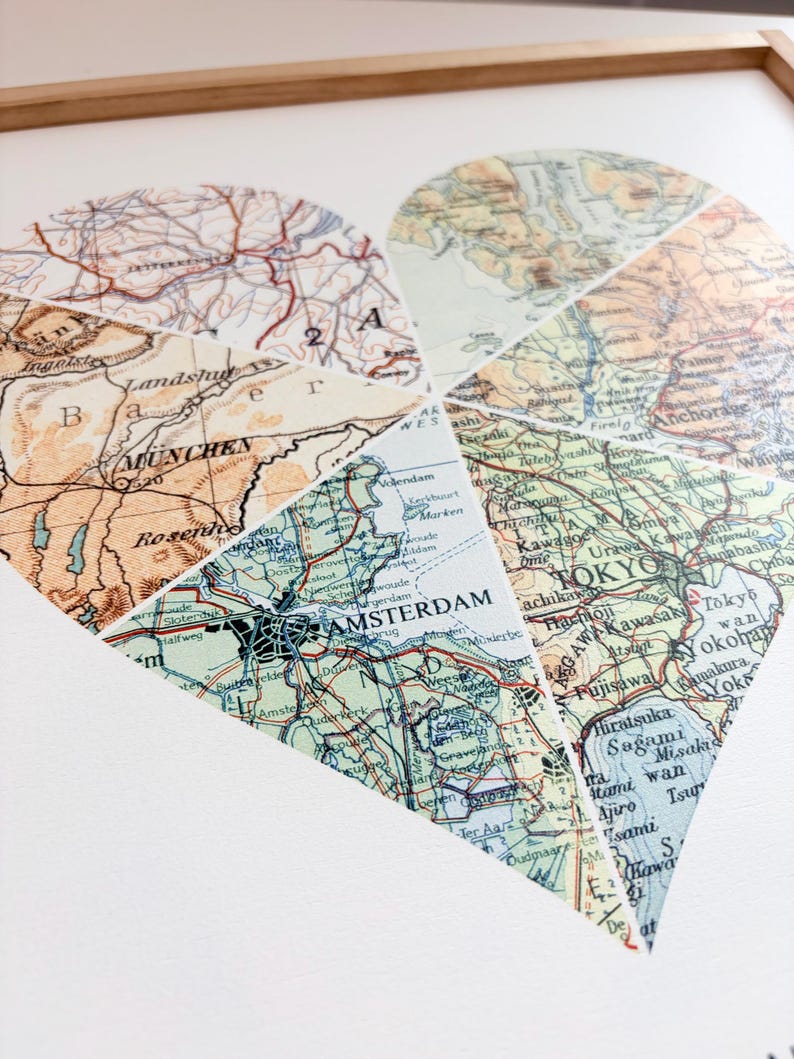 Wo wir uns trafen Karte | Personalisierte Lage Karte Geschenk | Benutzerdefinierte Paar Kartenkunst | Jubiläumsgeschenk | Hochzeitsgeschenk | Verlobung Geschenk Print Bild 2