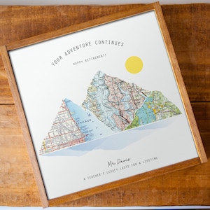 Where We Met Mountain Map | Personalized Location Map Gift | Anniversary Gift Couple | Custom Wood Map Art | Travel Wall Decor image 18