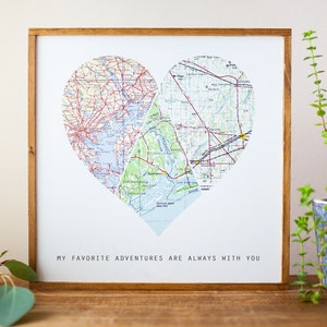 Long Distance Best Friend Custom Galentines Day Gifts Map Art Print Friendship Gifts for Women Moving Away, Birthday Gifts for Friend image 4