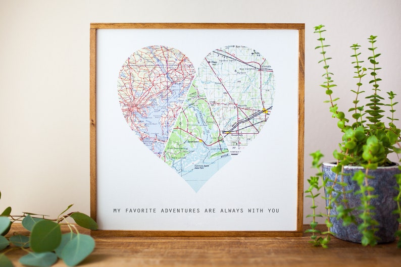 Long Distance Best Friend Custom Galentines Day Gifts Map Art Print Friendship Gifts for Women Moving Away, Birthday Gifts for Friend image 4