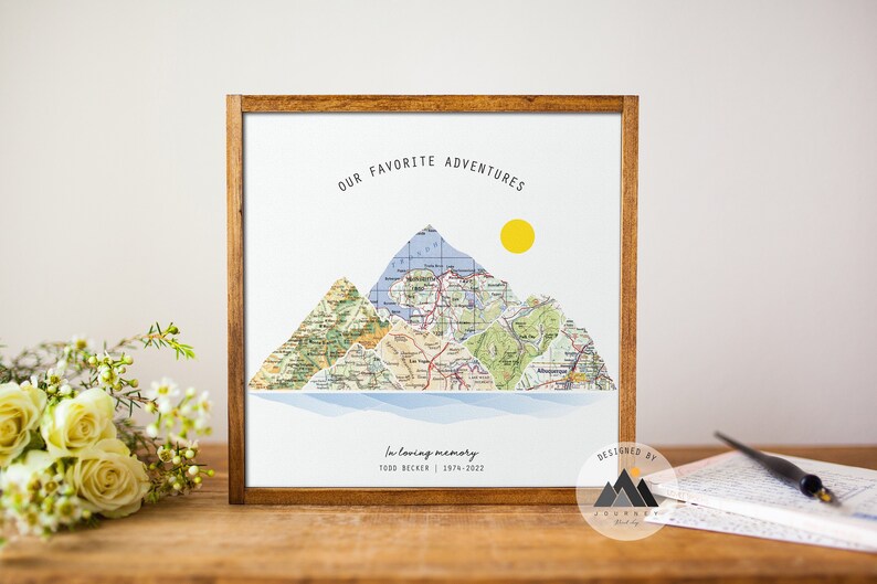 Celebration of Life in Loving Memory Sympathy Grief Map Art - Etsy