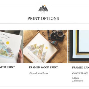 Custom Hot Air Balloon Map Print | Anniversary Travel Gift image 7