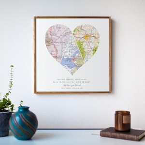 Regalos de cumpleaños para abuelas/nanas de larga distancia, arte de mapa de madera, regalo de 80 cumpleaños de nietos, letrero, regalo para bisabuela o nana