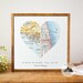Long Distance Anniversary Gifts for Boyfriend, Girlfriend Map Art | Personalized 1st/First Anniversary Where We Met Custom Map Gifts 