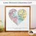 Long Distance Grandma/Nana Birthday Gifts Wood Map Art | 90th Birthday Gift from Grandkids Sign | Great Grandma or Nana Gift