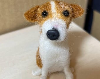 Custom Needle Felted Dog Sculpture | Miniature Pet Memorial