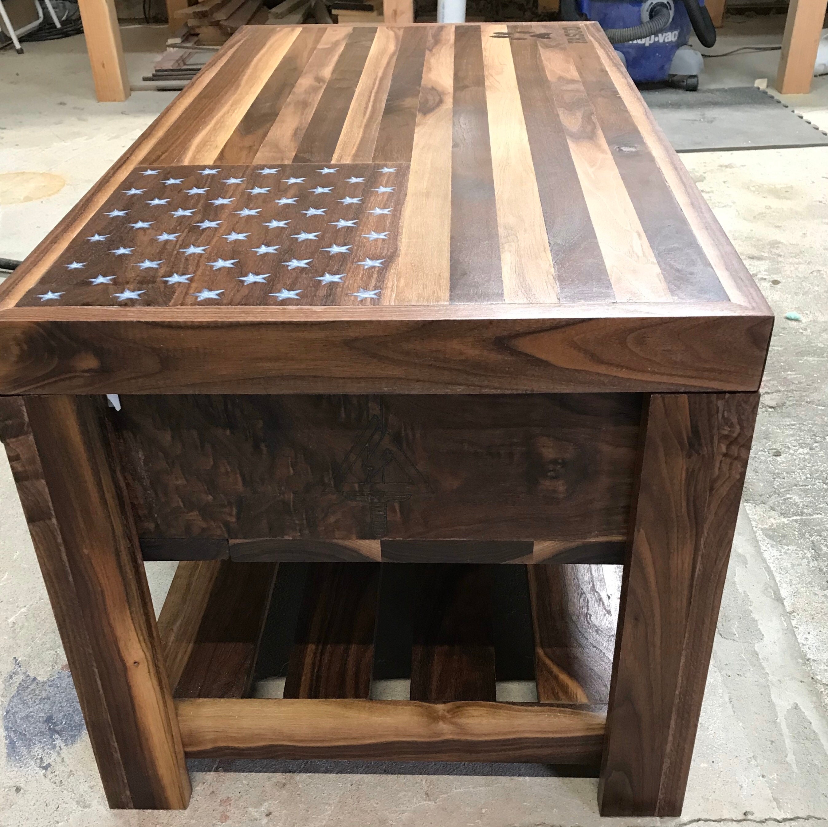 Walnut Concealment Table Etsy