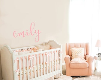 Custom Name Wall Decal – Rose Gold Nursery Decor