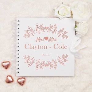 Regalo de boda LGBTQ - Señora y señora - Señor y señor - Libro de visitas de boda - Álbum de boda personalizado - Matrimonio entre personas del mismo sexo - Regalo de boda