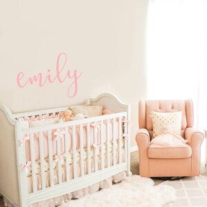 Pegatinas de pared personalizadas para niñas - Calcomanías de guardería - Calcomanía de pared de oro rosa - Guardería de género neutro - Diseño de guardería scandi