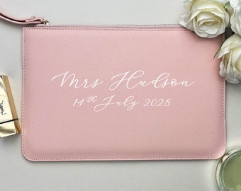 Pochette da sposa personalizzata - Regalo da damigella d'onore - Regalo damigella d'onore - Regalo per la sposa - Pochette da sposa per sposa - Regalo per addio al nubilato
