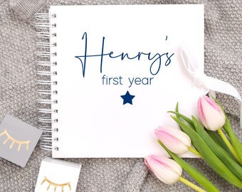 Personalised Baby Photo Album – First Year Keepsake Scrapbook