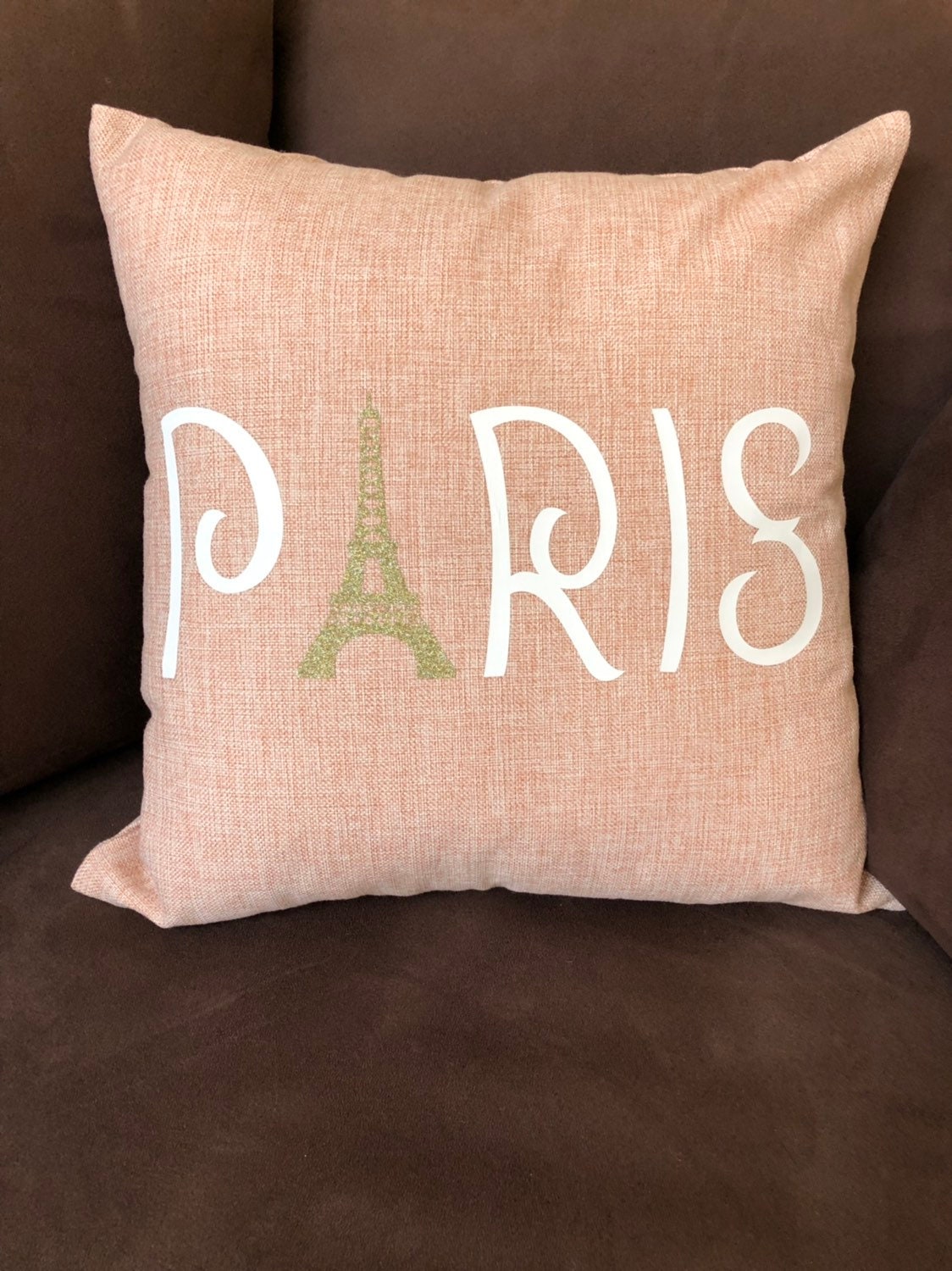 Paris Pillow Pillow Cover 18x18 Pillow Case Eiffel Tower Etsy UK