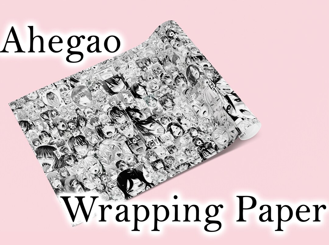 Ahegao wrapping paper