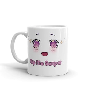 Sip Me Senpai/Sempai &quot;Lewd&quot; Mug. Features viral &quot; ahegao &quot; face. Great anime gift. Manga, Anime Mug. [YourYear Original Design]
