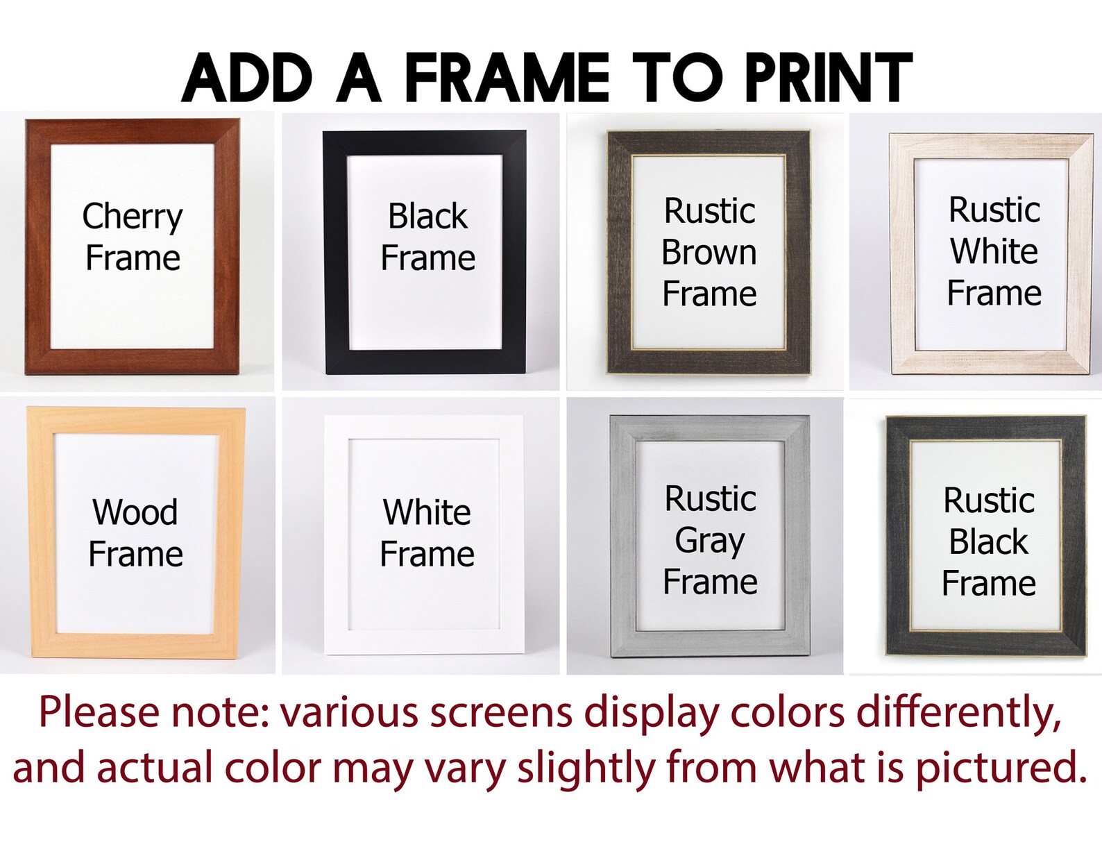 Black Frame size 16 x 20 inches Etsy