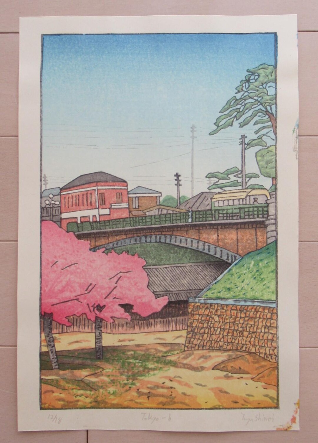 私のオリジナル木版画：東京b - Etsy 日本