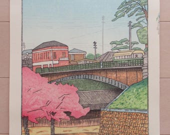 My Original Woodcut Printing : Tokyo-b