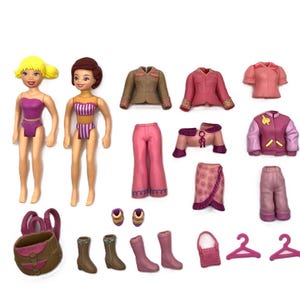 Polly Pocket Doll Sets With Polly & Lila Dolls, Clothing, Shoes, and Accessories Set 6
