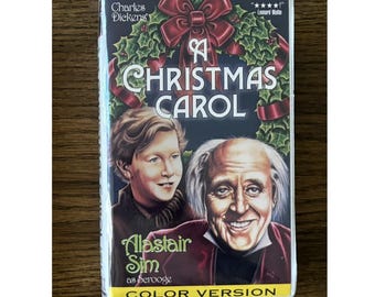 Charles Dickens A Christmas Carol VHS Tape Color Version  Alastair Sim