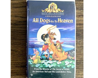 MGM Studios All Dogs Go To Heaven VHS Tape  Clamshell Cover