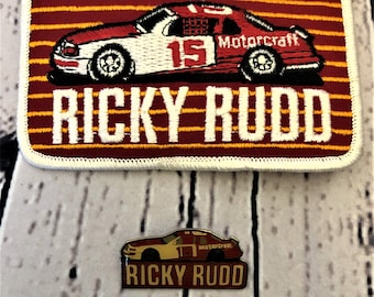 Nascar Ricky Rudd #15 Motorcraft Lapel / Hat Pin and Sew on Patch