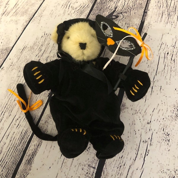 Muffy Vanderbear Halloween Black Kitty Cat Costume & Mask Special Edition Vintage Teddy Bear