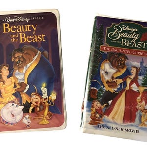 Walt Disney Classic Beauty & The Beast and The Enchanted Christmas 2- VHS Tapes