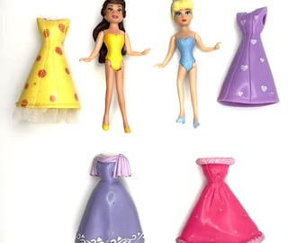 Disney Princes Cinderella Tiana Belle Dolls Dresses Disney Fashions Polly Pocket