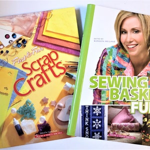 Craft Books, Sewing Books House of White Birches Sewing Basket Fun and Fast & Fun Scrap Crafts